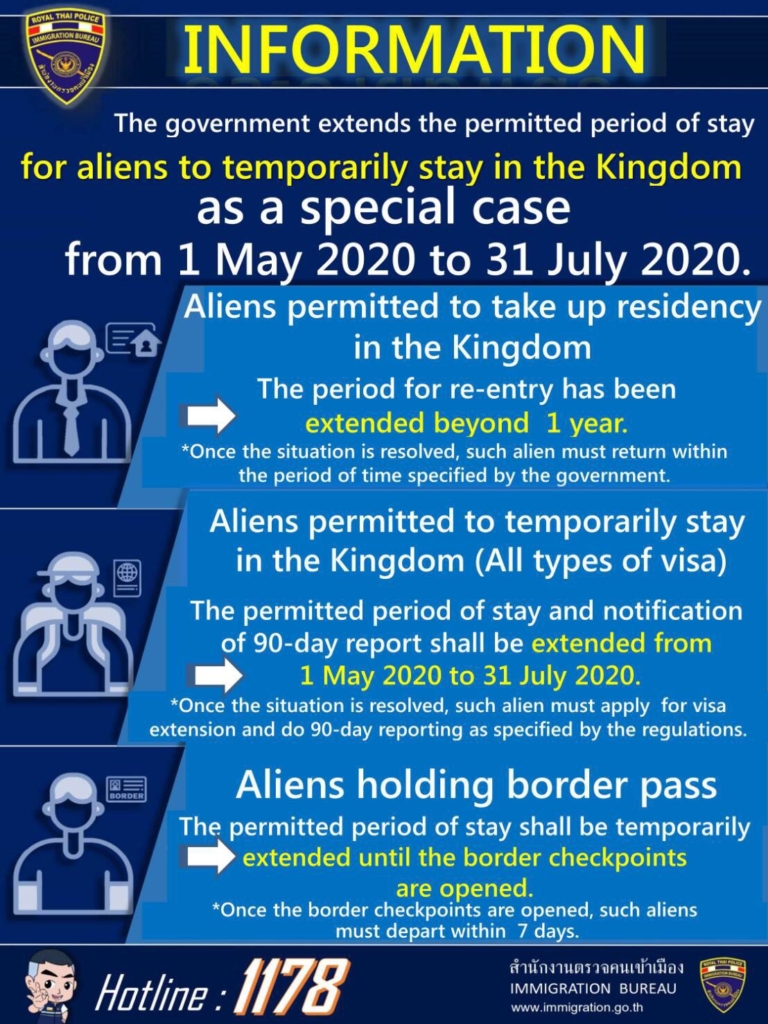Thailand Immigration Bureau Announcement 2